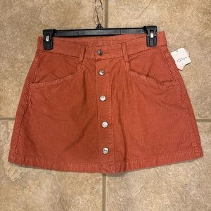 Free People Ray Corduroy Mini Skirt